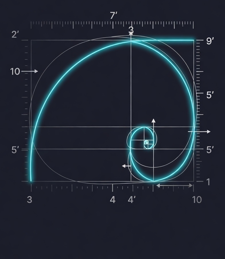 Fibonacci Golden Spiral — φ = 1.618
